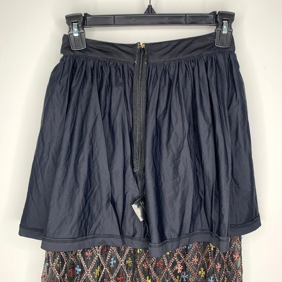NWT TULAROSA Lexi Beaded Embroidered Black Sheer Maxi Skirt Sz XXS - Picture 12 of 15